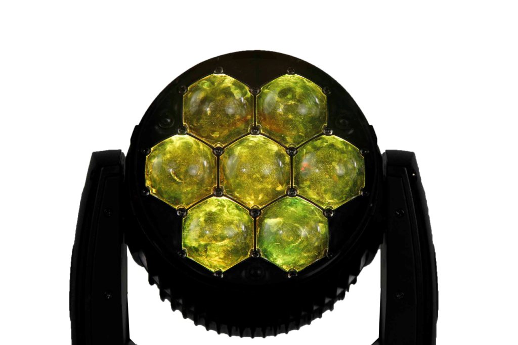 LED Moving Head:7x15w RGBW Quad LEDs, Spherical Lens